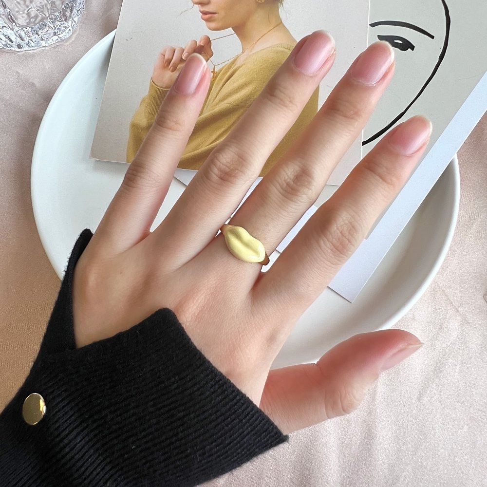 Cartoon Style Lips Sterling Silver Plating Rings 1 Piece