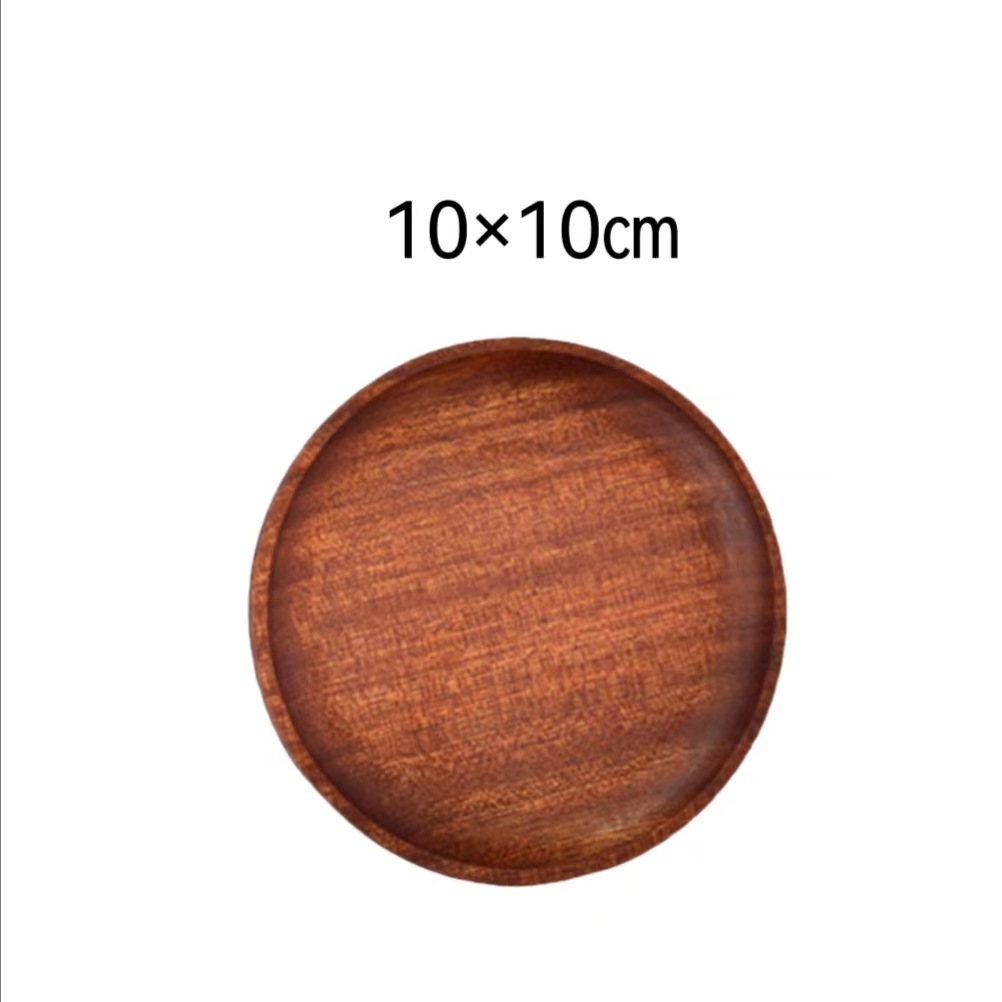 bandeja de madera de árbol de ebano, bandeja de almacenamiento de aire, plato de comedor oval japonés, pastel, pan, café, té, plato de madera sólida image 6