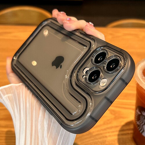 Minimalist air cushion frame anti drop Insta style suitable for iPhone 15 phone case Apple 14 Pro Max transparent 12P soft