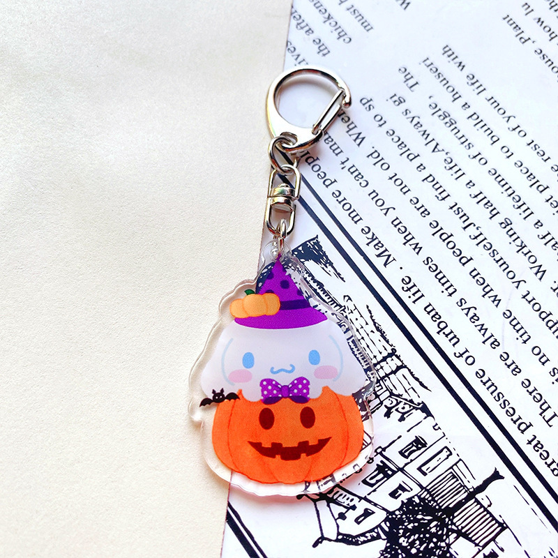 ハロウィーン漫画サンリオアニメアクリルキーホルダーかわいいかぼちゃのパチャ犬のかばん装飾ペンダント|undefined