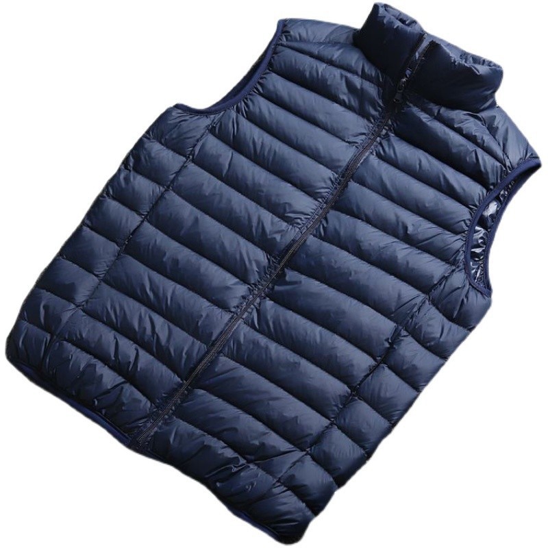 Chaqueta de plumón anti-temporada chaleco chaleco ligero para hombre chaleco chaleco de cuello alto chaqueta de otoño e invierno cálida de gran tamaño