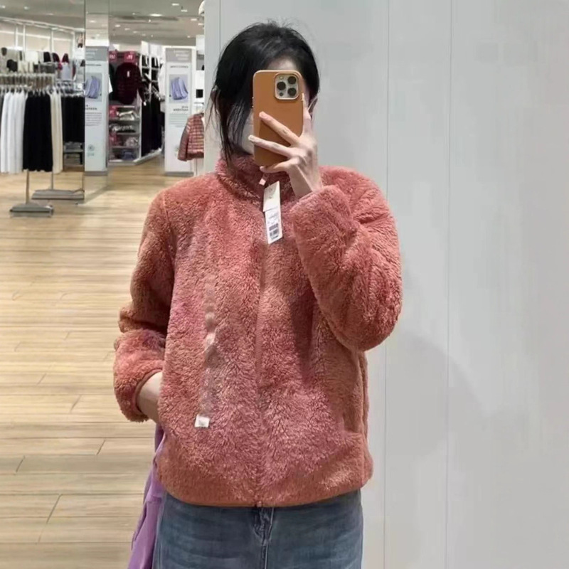 2026 Long Fleece Polar Fleece Jacket Stand Collar Warm Jacket Zipper Cardigan 428330 439138 2026 Long Fleece Polar Fleece Jacket Stand Collar Warm Jacket Zipper Cardigan 428330 439138