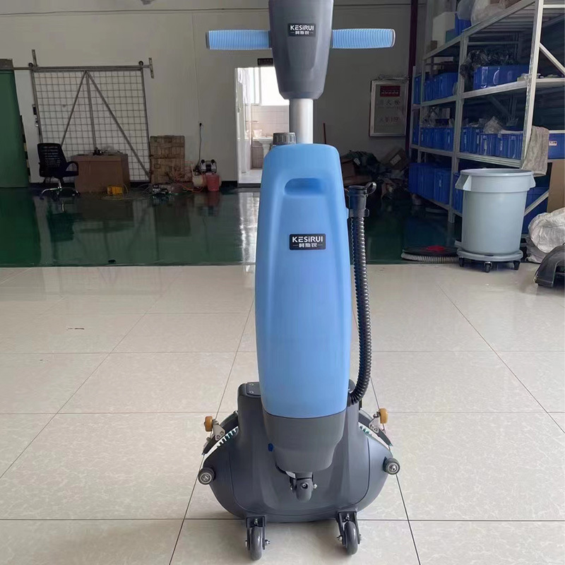 Portable Floor Washing Machine Office Restaurant Warehouse Commercial Household Mini Double Brush Hand Push Lithium Electric Floor Topping Machine
