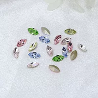 Dongzhou Crystal 10*5MM Лошадь с острым дном с бриллиантом DIY ювелирные аксессуары цветной K9 стеклянный бриллиант для одежды обувь сумка с клейкой бриллиантом