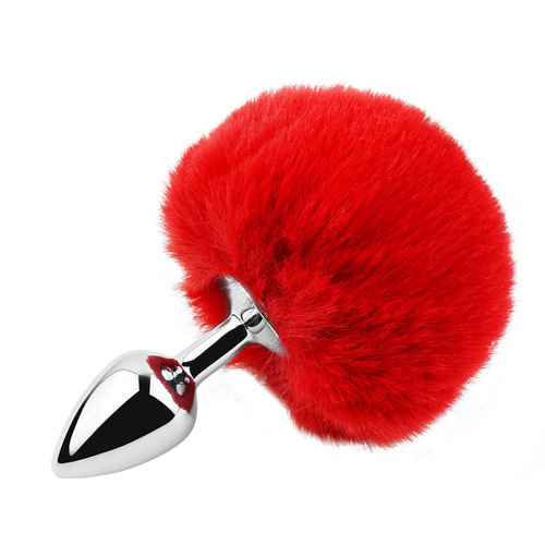 金属后庭尾巴肛塞 毛球肛塞 兔子尾巴肛塞防真毛球大毛球厂家批发