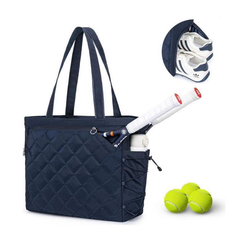 Bolso de tenis transfronterizo con compartimento para zapatos, bola pick acolchada de gran tamaño, impermeable y ligera, adecuada para hombres y mujeres