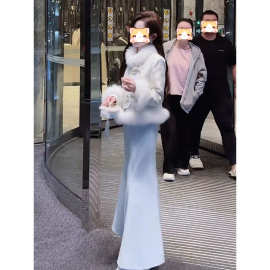 新中式国风两件套|气质名媛羽绒服裙冬季潮流新中式时尚套装跨境