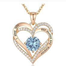 欧美爆款项链女玫瑰金银色时尚OL吊坠项链高档个性首饰品批发