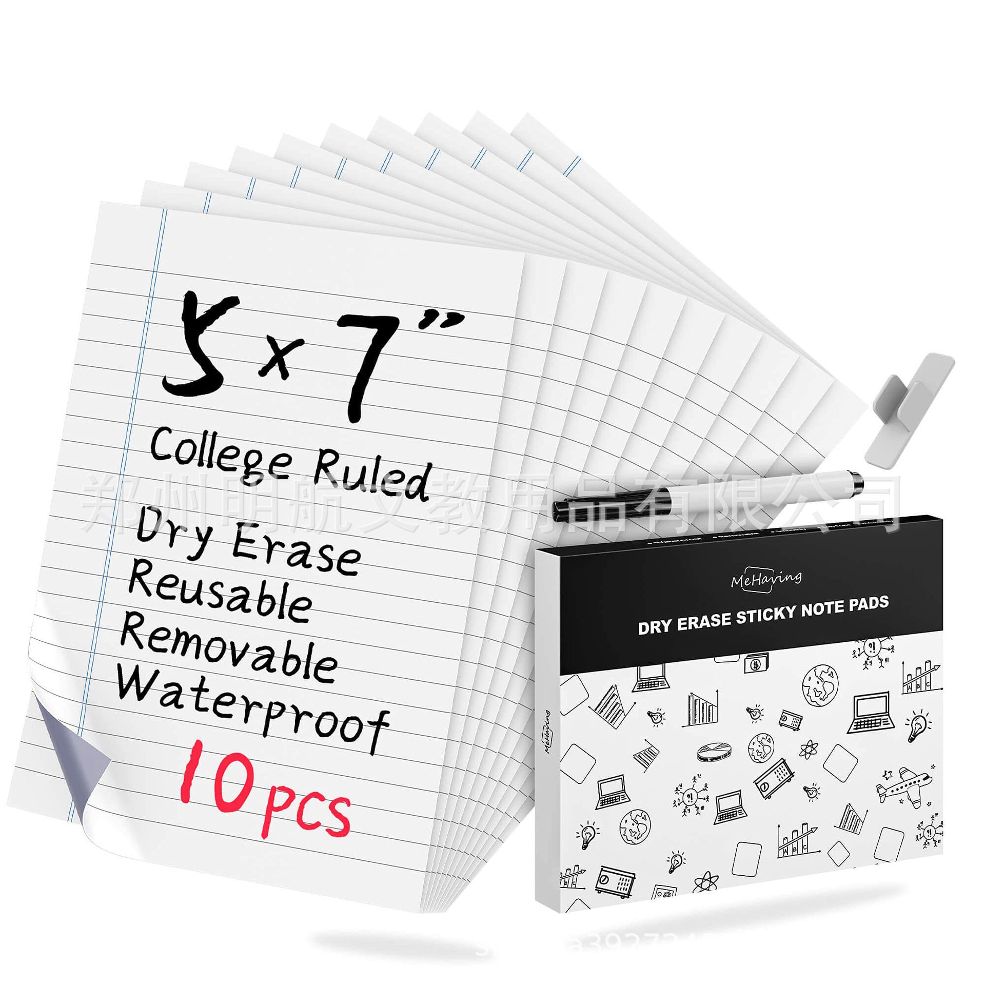 블루 라인 스티커 5 * 7in 10 조각