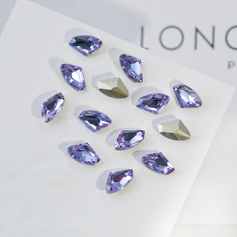 2g Weight Nail Decoration Accessories Nail Supplies Crystal, Glass Material Square, Water Droplets, Heart Shape Pattern Square Water Droplets Heart Shape Crystal Glass Nail Decoration Accessories 8