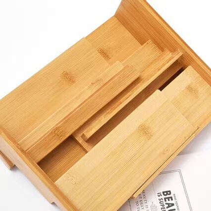 楠竹三层阶梯伸缩拉伸调味品香料架桌面整理分类化妆品厨房收纳置|undefined