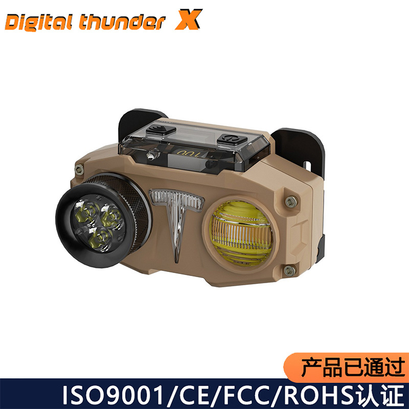 Faro DE LA CÁMARA luz fuerte recargable de largo alcance impermeable hogar Súper brillante montado en la cabeza pesca nocturna lámpara al aire libre lámpara de minero de inducción