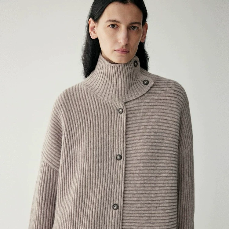 ROW ленивый ветер вязание 620 г тяжелый вес 100% красивая шерсть с высоким воротником