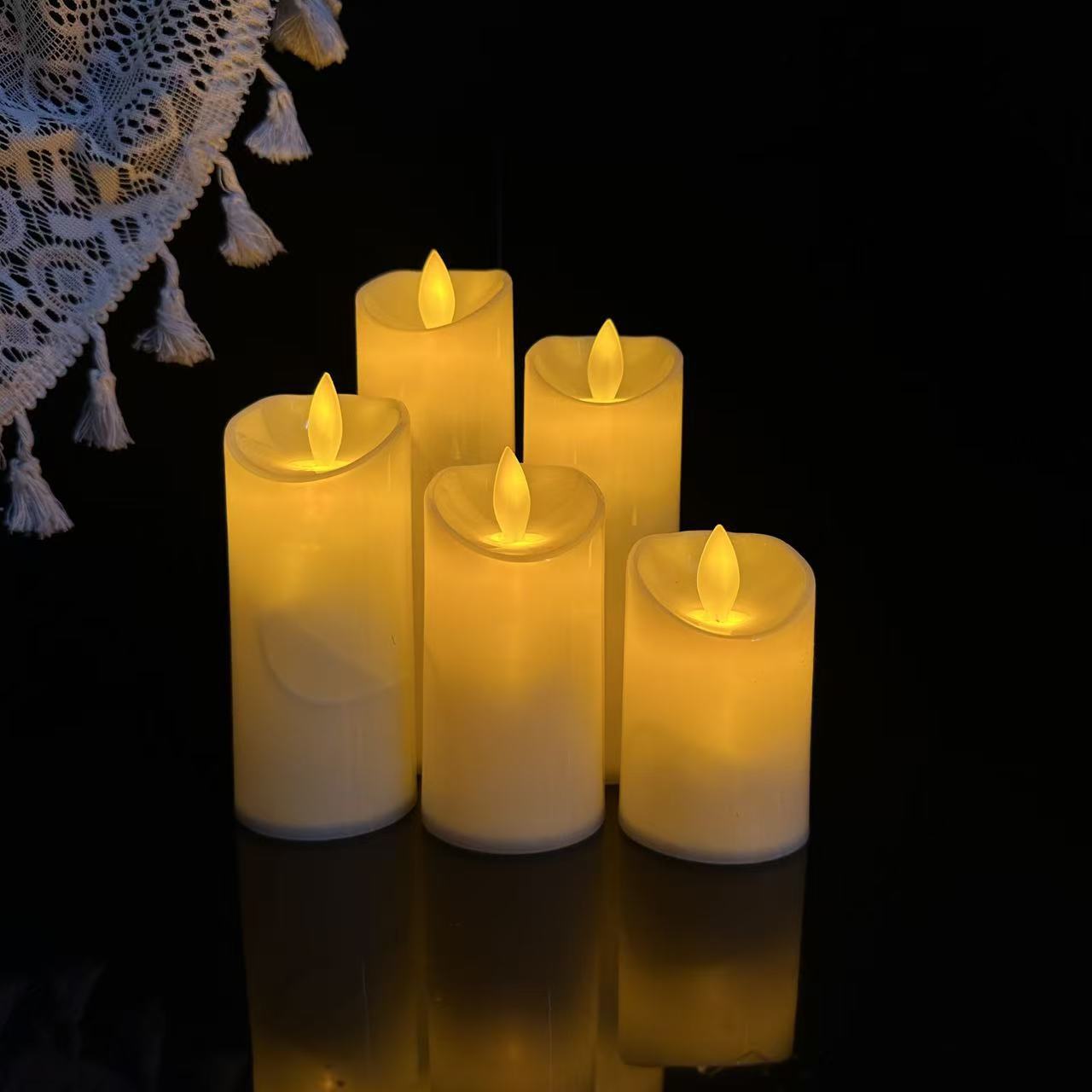 Ventas transfronterizas calientes vela electrónica simulación vela de cumpleaños romántica lámpara de vela escenario de boda guión matar lámpara de noche