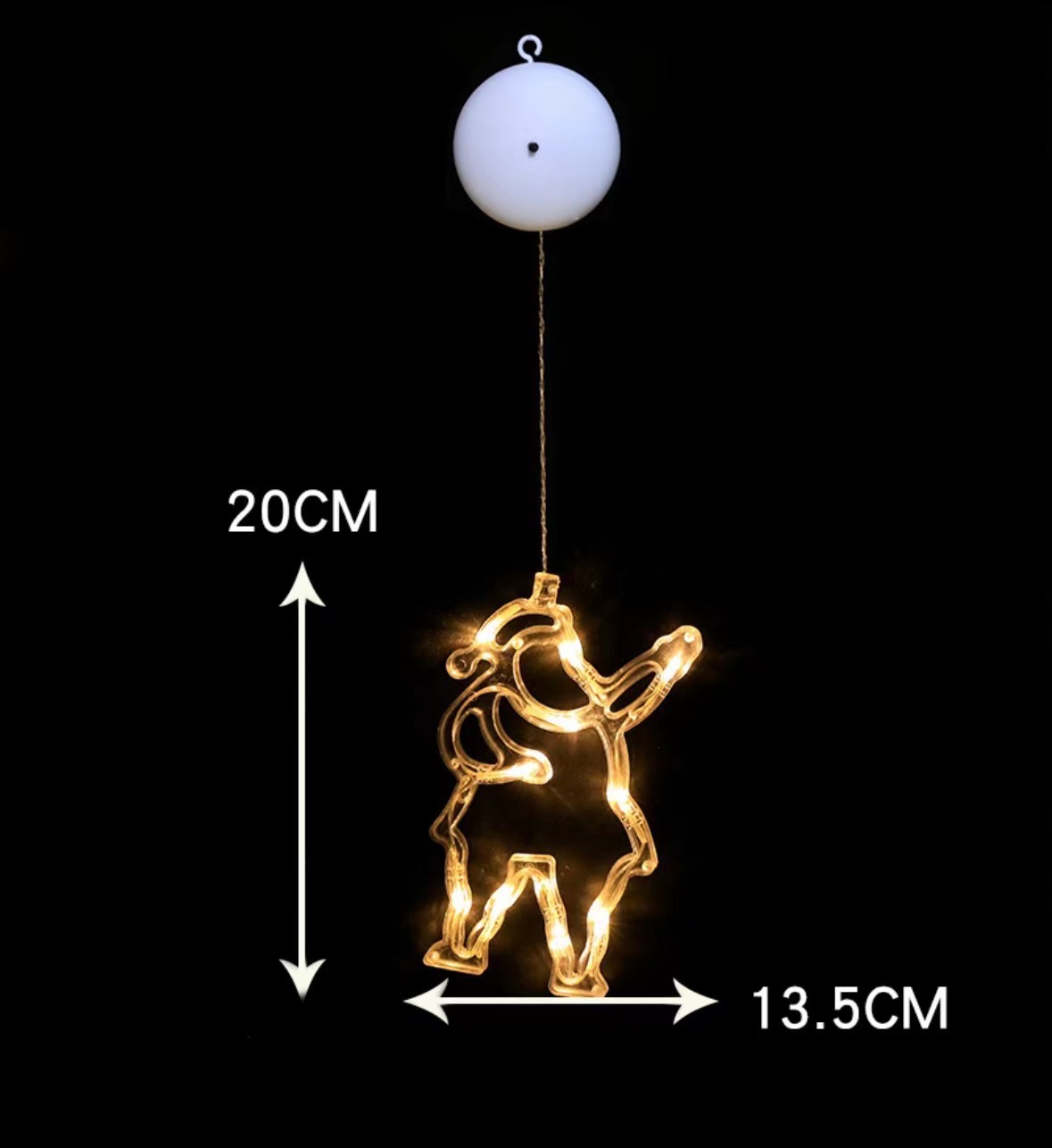 Lámpara de ventura LED de Navidad decoración Santa muñeco de nieve ventana de diseño creativo de la escena de vacaciones