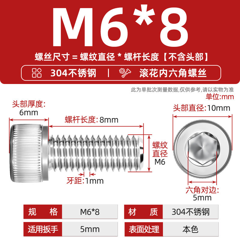 Болт Tianzhuo Hardware M6*8
