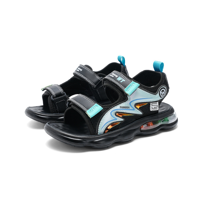 Zapatos de los niños sandalias cojín de aire inferior nuevos zapatos de playa medianos y grandes zapatos de playa de verano 2024