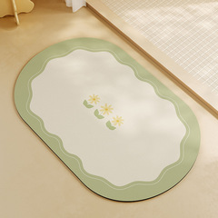 現代簡約家用衛生間硅藻泥地墊廁所門口吸水速干墊耐磨浴室防滑墊