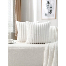 L 48691 Rabbit fur pillowcase ��ë�����׿羳����ͨ