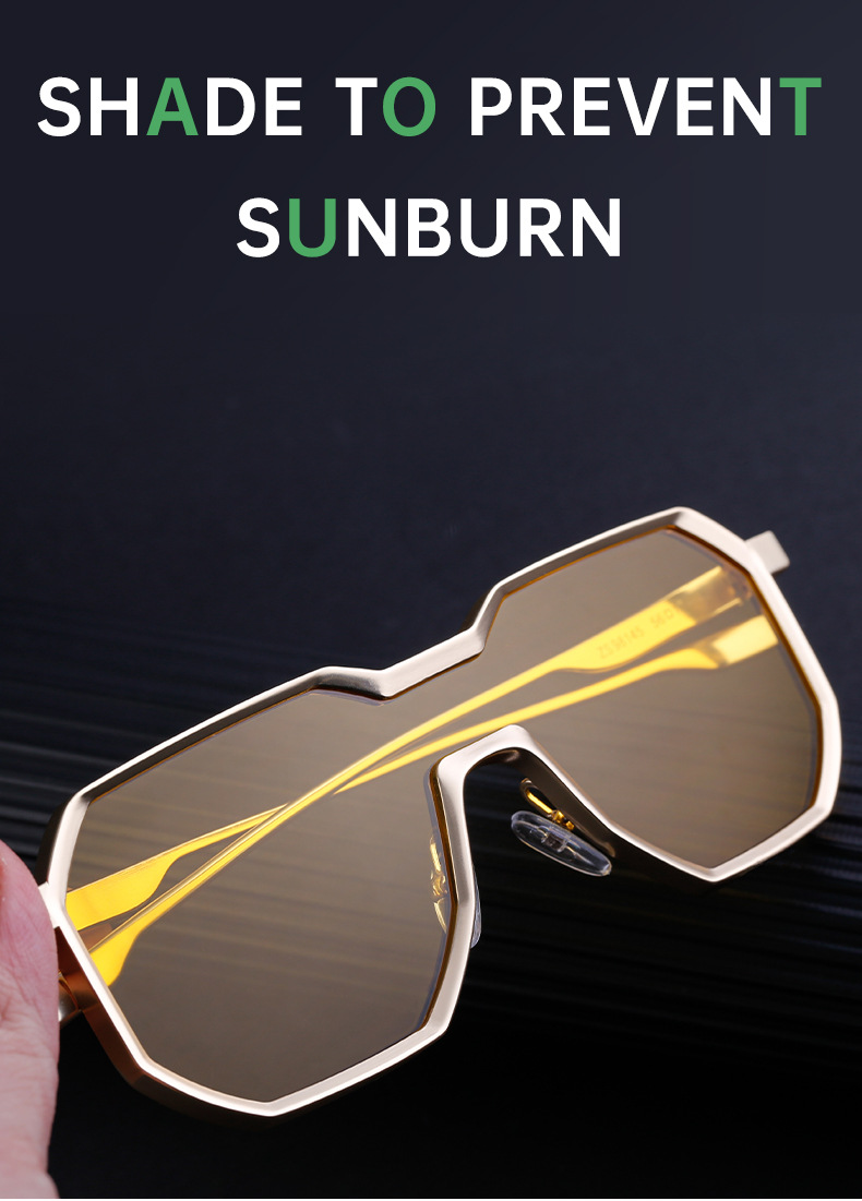 Steampunk Style Metal Sunglasses For Men Irregular Retro Frames_voghion.com