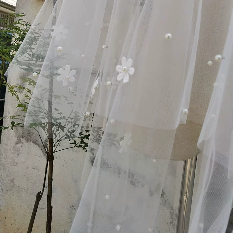Genuine double-layer bride's veil, accessories, ebay, for import, flowered