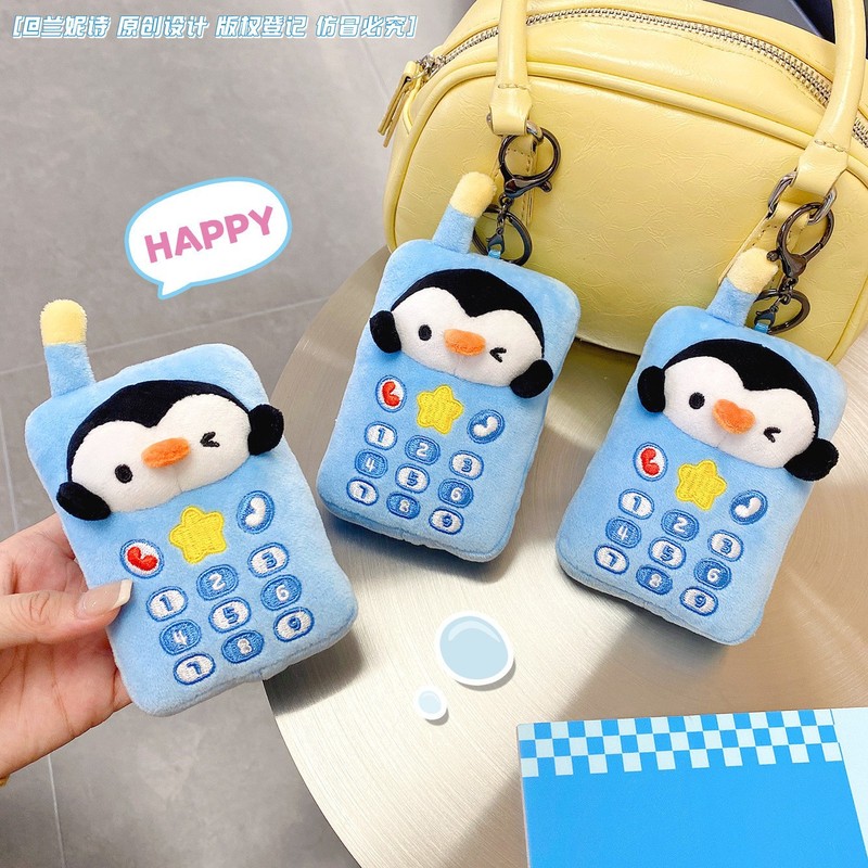 新しい携帯電話ペンギンぬいぐるみキーホルダーハッピーリトル人形人形カップルギフトバッグペンダントギフト卸売|undefined