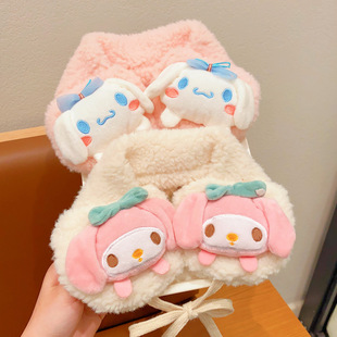 Coolomi children's earmuffs scarf integrated warm earmuffs bag boys and girls winter fleece-lined thickened windproof earmuffs