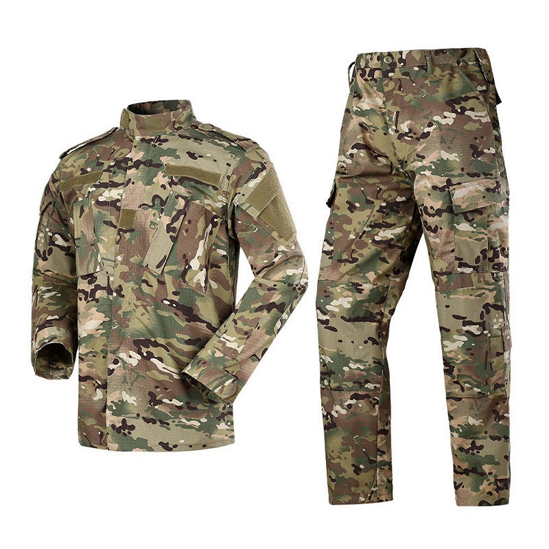 Trajes de camuflaje negros transfronterizos para hombres al aire libre tácticos trajes de entrenamiento resistentes al desgaste herramientas primavera y otoño fabricantes al por mayor
