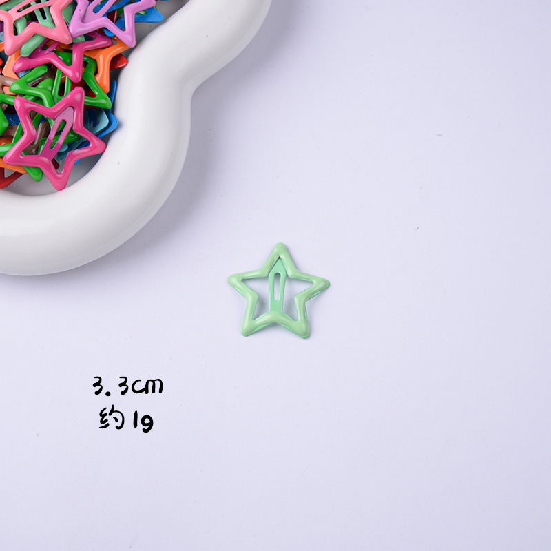 SKU图_星星发夹浅绿色SL-60017