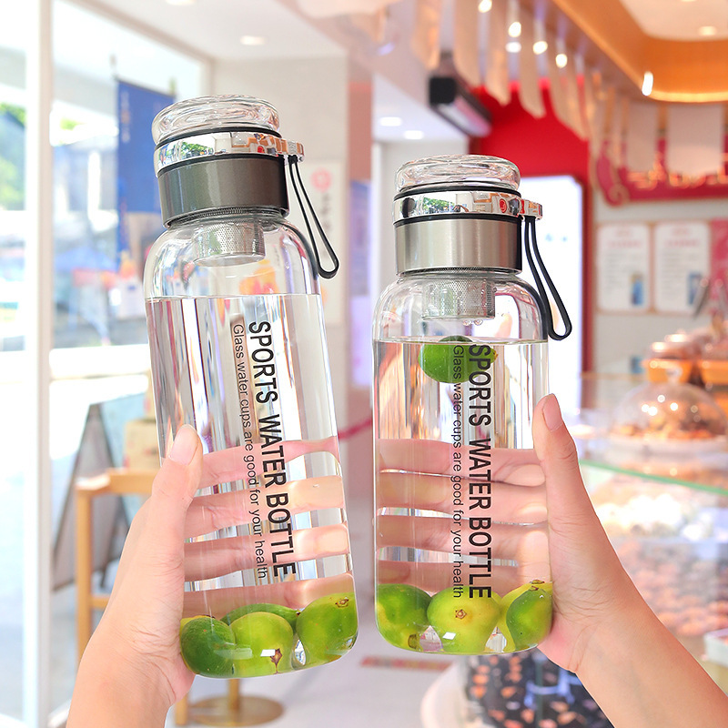 Summer Large Capacity Glass Cup Thickened High Temperature Resistant Water Cup for Men and Women, Popular Portable Tea Water Separating Tea Cup