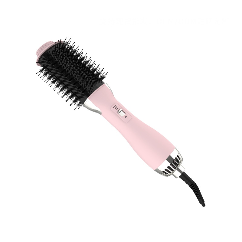 跨境新品熱風梳直卷兩用電動美發(fā)梳干發(fā)造型梳多功能熱風梳造型