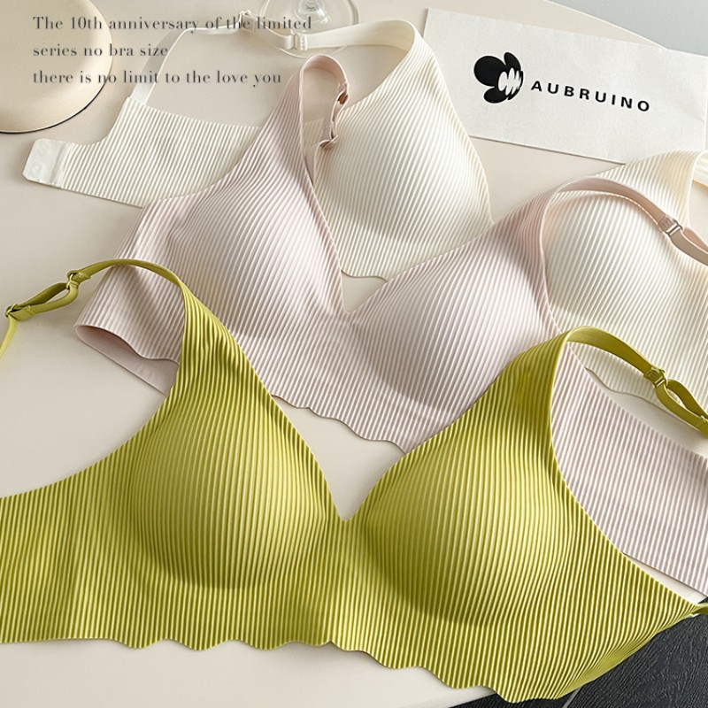 Jelly Cloud Sense Underwear Women's Summer Seamless Thin Push-up Slimming Accessory Breast-free Soft Support Bra Women's Thin