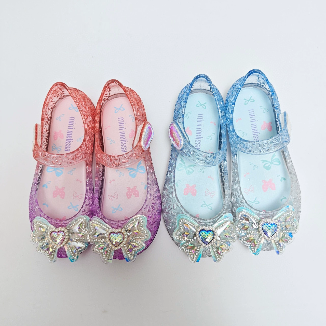 25 лет новинка Melissa: детские туфли с бантиком, ароматные сандалии Melissa с вырезом на носке, пляжная обувь с бантиком