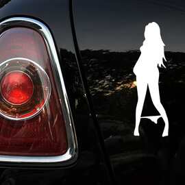欧美Sexy girl汽车贴个性感美女比基尼反光贴纸图片创意涂鸦