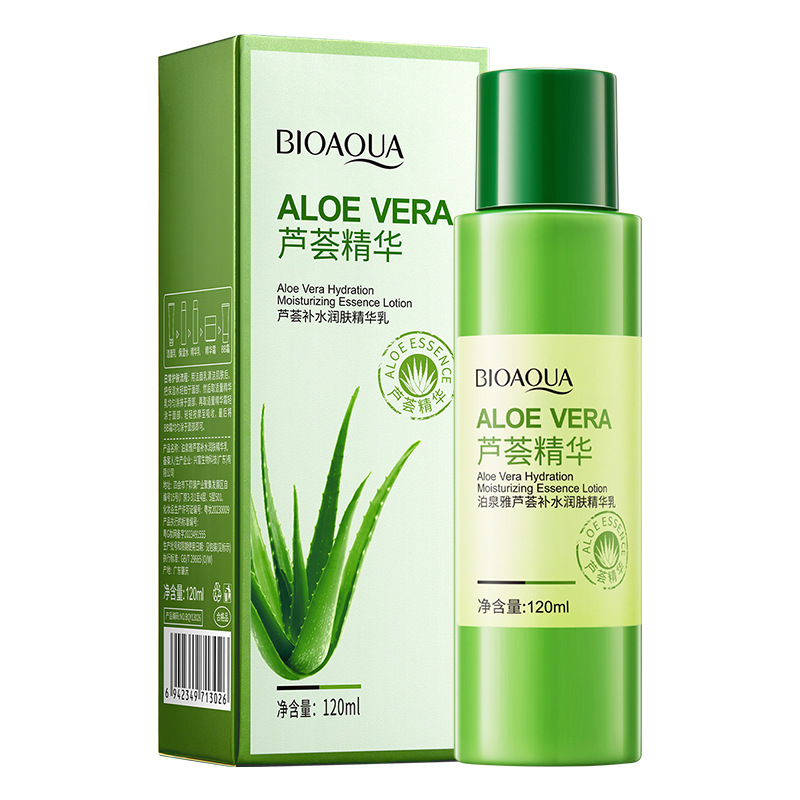 Loción Esencia Hidratante y Humectante de Aloe Vera Boquanya, hidrata y embellece el tono de la piel, loción para el cuidado facial, venta al por mayor genuina. image 7