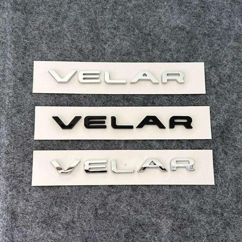 Suitable for Land Rover Range Rover Velar car emblem modification, VELAR letter emblem, P250 HSE rear trunk emblem, car emblem sticker
