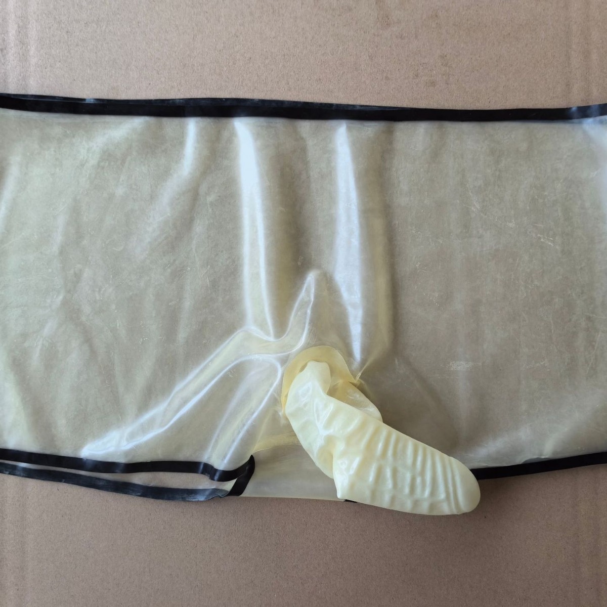 New Fashion Sexy Men's Stretch Underwear Transparent Underwear Latex Garment Gel Coat Trousers