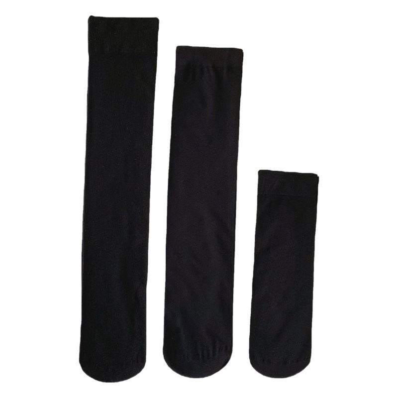 Calcetines de hielo calcetines de mujer calcetines de terciopelo medias de hielo calcetines de pila calcetines de verano ultrafinos JK calcetines a media pantorrilla sobre la rodilla seda negra