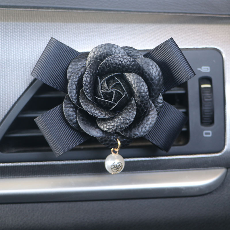 Camelia coche decoración de salida de aire coche camelia coche aromaterapia coche decoración de flores creativas al por mayor