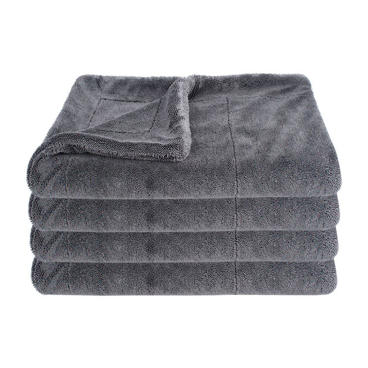 Wholesale small braid no twist car towel absorbent quick drying plush twisted microfiber car drying multicolor towel