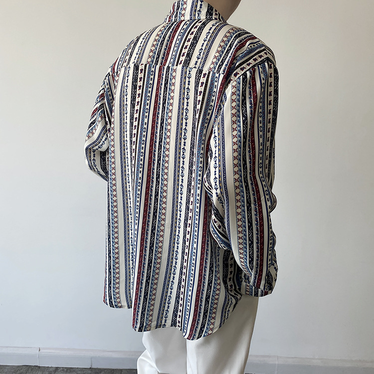 Title 14, Herren Retro-Urlaub Hemd im europäischen Stil m...