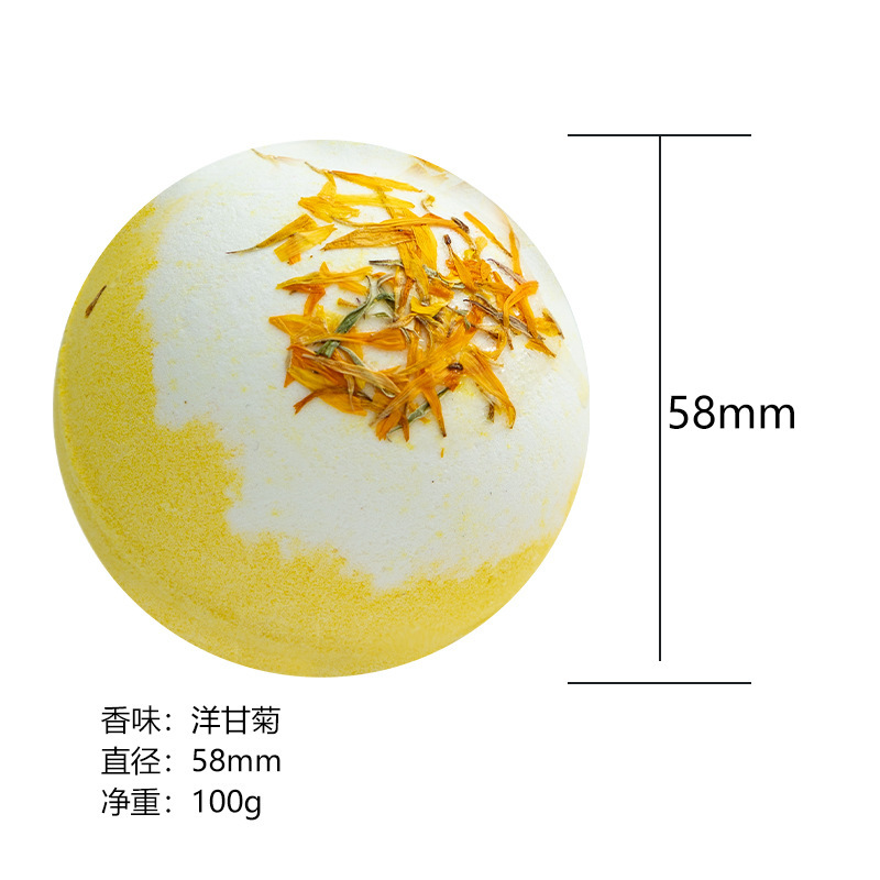 ドライフラワーバスソルトボール100g バブルバスボール エッセンシャルオイルバブルボム 爆発バスボール 入浴剤 即納|undefined