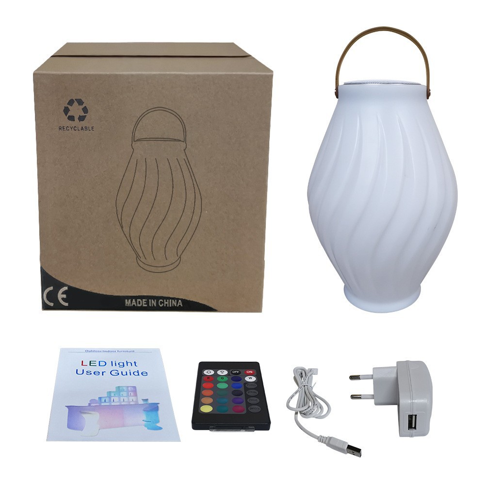 Ventas transfronterizas calientes portátiles inalámbricas altavoces Bluetooth LED 16 colores luz nocturna altavoces creativos PE rotomolding altavoces