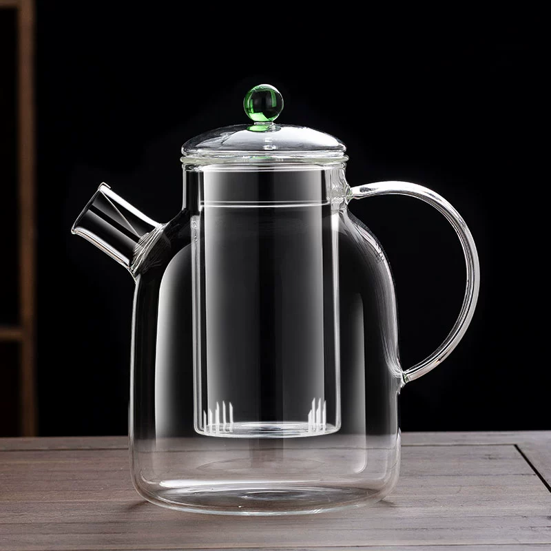 Glass teapot, capacious fruit flavored tea for home use, tea set