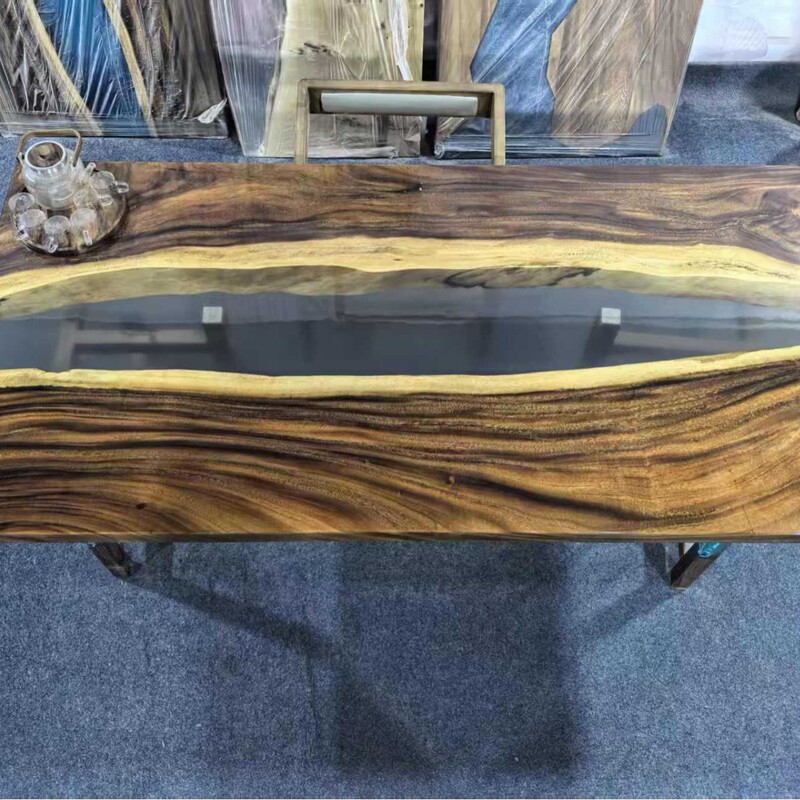 European-Style Epoxy Resin Large Board Table Solid Wood Large Board Desk River Resin Dining Table Coffee Table Guest Restaurant Tea Table European-Style Epoxy Resin Large Board Table Solid Wood Large Board Desk River Resin Dining Table Coffee Table Guest Restaurant Tea Table