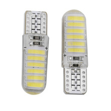 汽车led示宽灯 T10 7020 12SMD 硅胶水晶后备箱灯192 194 牌照灯