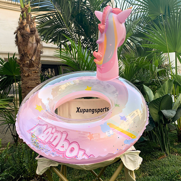 Summer rainbow cartoon swimming ring