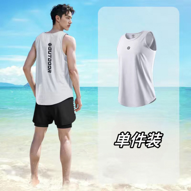 Conjunto de Traje de Baño para Hombre de Poliéster, para Natación y Aguas Termales image 14