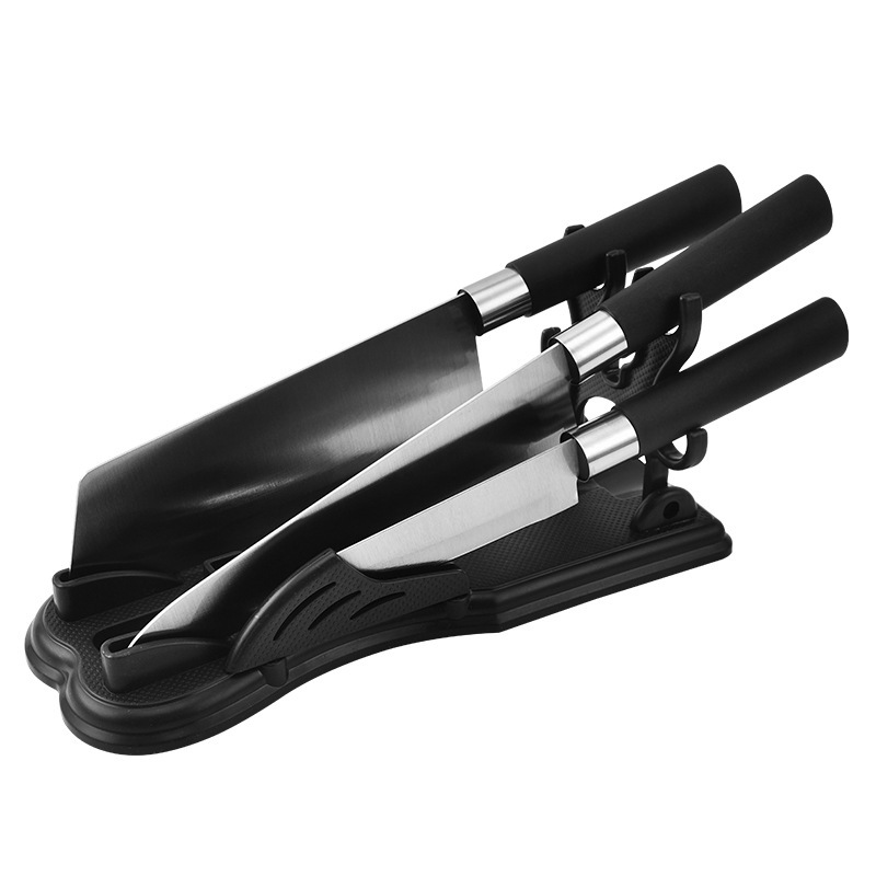 Punto de fábrica Cuchillos de cocina de acero inoxidable Juego de cuchillos en caja de color de cuatro piezas al por mayor Regalos de celebridades de Internet verde