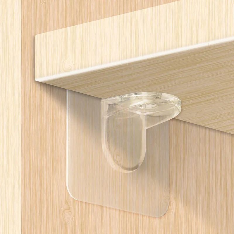 Paste seamless layer mop punch-free partition holder fixed bracket nail cabinet shelf mop bracket nail partition fixed accessories